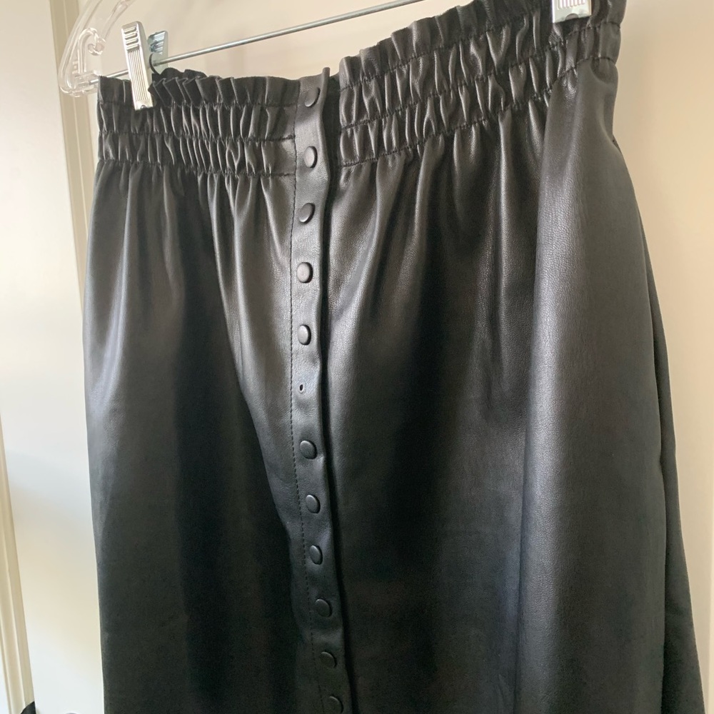 Zara Knit Faux Leather Skirt